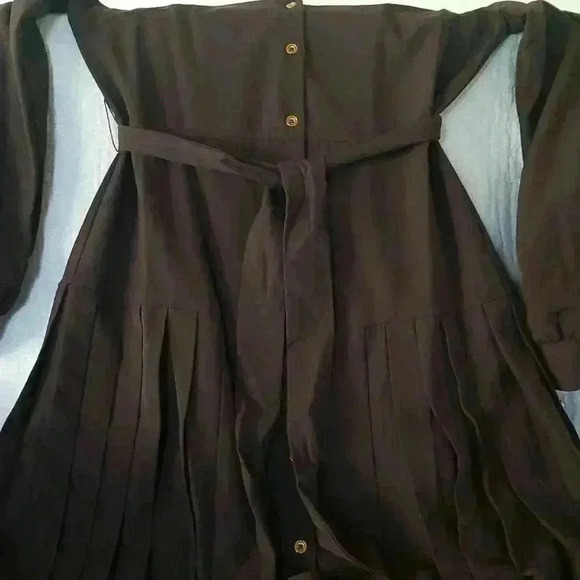 Sharagano Pleat Bottom Brown Dress - Picture 13 of 13